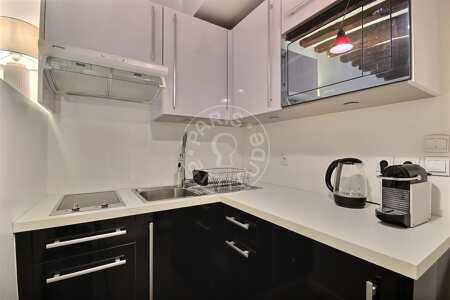Kitchen Furnished studio - 29m²  - Arts et Métiers - Paris