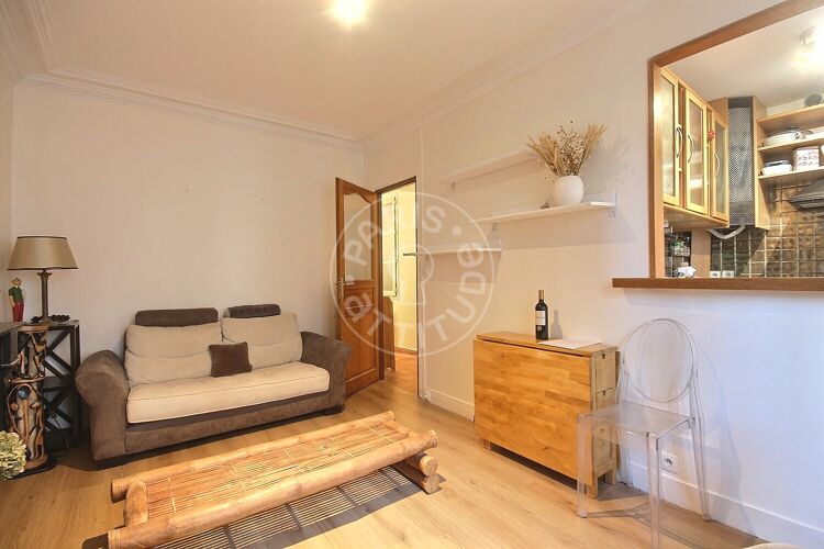 Living room - Furnished 1 bedroom - Paris 75018 - 16692