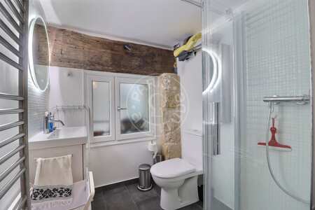 Casa de banho Quitinete mobilado - 16m²  - Ile Saint-Louis - Paris