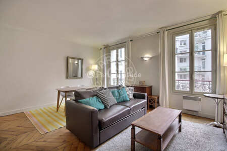 Living room Furnished apartment - 51m²  - 1 bedroom - Ecole Militaire / Unesco / Duroc - Paris