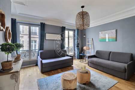 Salon Appartement meublé - 50m²  - 1 chambre - Arc de Triomphe - Paris