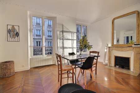 Salon Appartement meublé - 62m²  - 2 chambres - Saint Placide - Paris