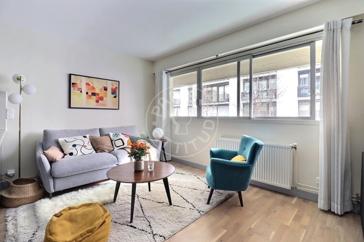 Wohnzimmer - Möblierte 1 Zimmer - Paris 75015 - 16728