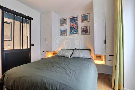 Schlafzimmer Möblierte alkovenwohnung - 30m²  - Canal Saint-Martin - Paris