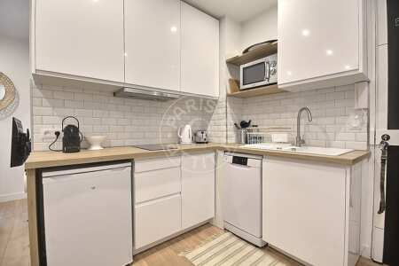 Küche Möblierte wohnung - 46m²  - 2 Zimmer - Oberkampf - Paris