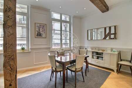 Comedor Piso amueblado - 65m²  - 2 dormitorios - Latin / Saint-Michel - París