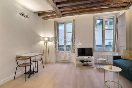 Salon Studio meublé - 21m²  - Arts et Métiers - Paris