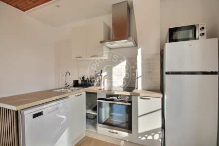 Kitchen Furnished apartment - 63m²  - 2 bedrooms - Place Monge - Paris