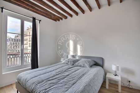Bedroom Furnished apartment - 63m²  - 2 bedrooms - Place Monge - Paris