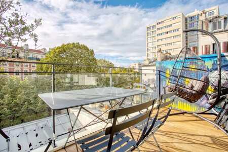 Terrasse Duplex meublé - 85m²  - 2 chambres - Ménilmontant - Paris