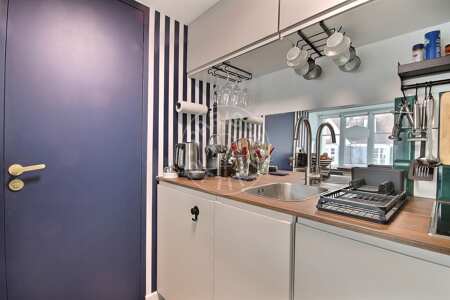 Cucina Monolocale arredato - 12m²  - Montorgueil - Parigi