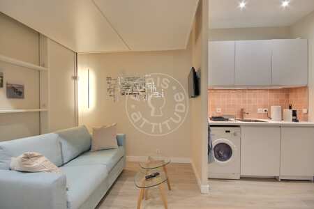 Living room Furnished studio - 21m²  - Batignolles - Paris