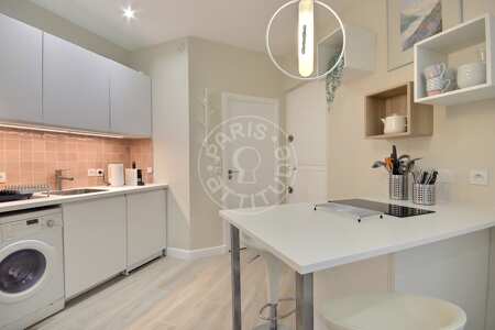 Kitchen Furnished studio - 21m²  - Batignolles - Paris