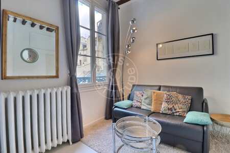 Salon Appartement meublé - 35m²  - 1 chambre - Arts et Métiers - Paris