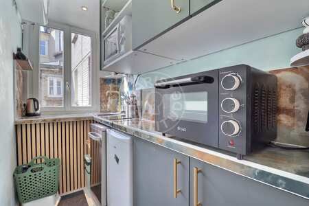 Cocina Piso amueblado - 38m²  - 1 dormitorio - Latin / Saint-Michel - París