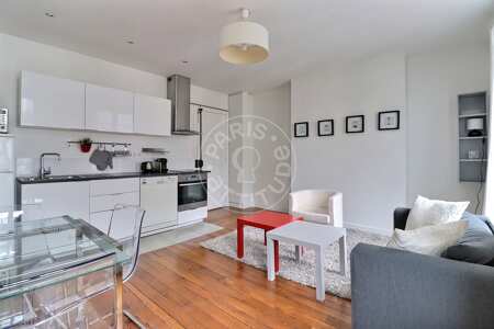 Sala Apartamento mobilado - 33m²  - 1 quarto - Batignolles - Paris