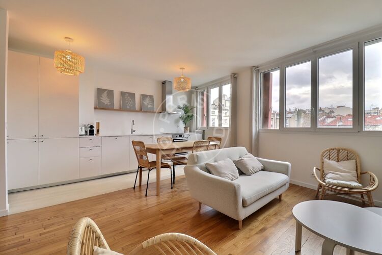 Living room - Furnished 2 bedrooms - Paris 75016 - 16795