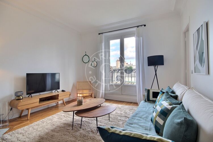 Living room - Furnished 1 bedroom - Paris 75016 - 16799