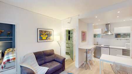 Sala Apartamento mobilado - 28m²  - 1 quarto - Alésia - Paris