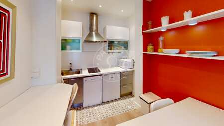 Cozinha Apartamento mobilado - 28m²  - 1 quarto - Alésia - Paris