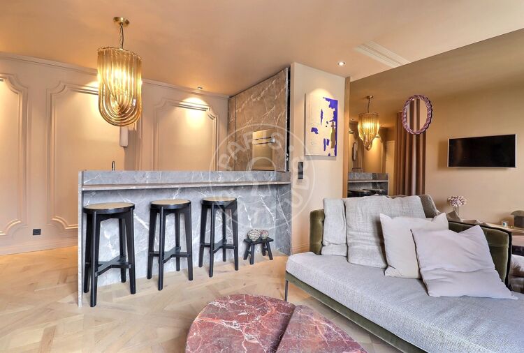Salon - Studio alcove meublé - Paris 75008 - 16821