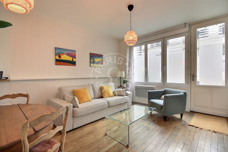 Living room - Furnished 1 bedroom - Paris 75009 - 16828
