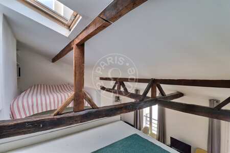 Dormitorio Estudio con alcoba amueblado - 27m²  - Oberkampf - París