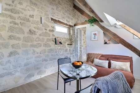 Living room Furnished apartment - 29m²  - 1 bedroom - Montorgueil - Paris