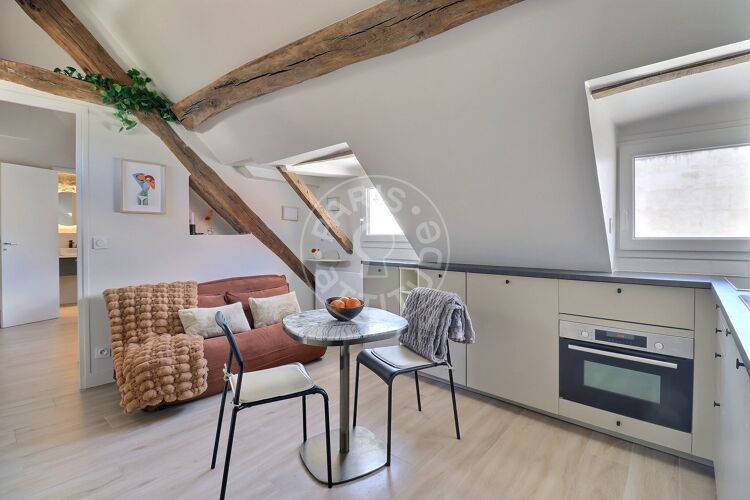 Wohnzimmer - Möblierte 1 Zimmer - Paris 75002 - 16834