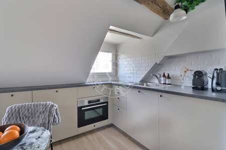 Kitchen Furnished apartment - 29m²  - 1 bedroom - Montorgueil - Paris