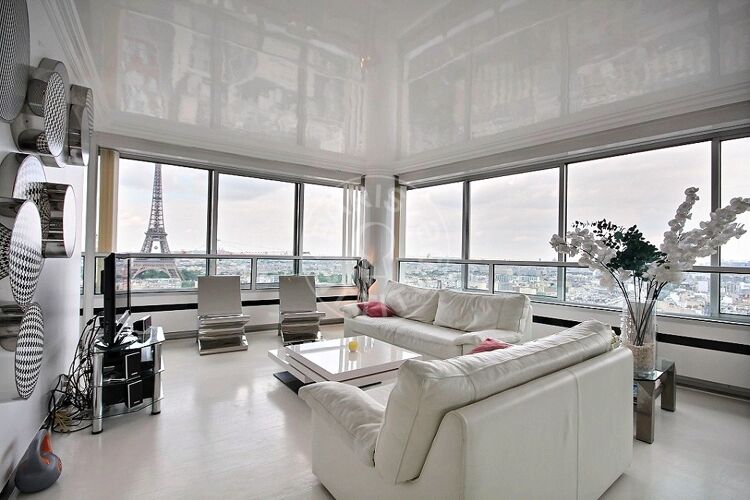 Living room - Furnished 2 bedrooms - Paris 75015 - 1684