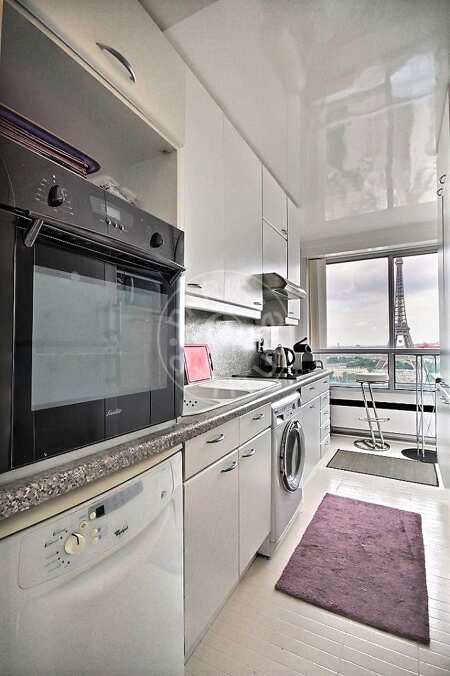 Cucina Appartamento arredato - 103m²  - 2 locali - Bir-Hakeim - Parigi