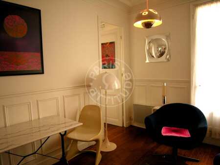 Salon Appartement meublé - 30m²  - 1 chambre - Charonne - Paris