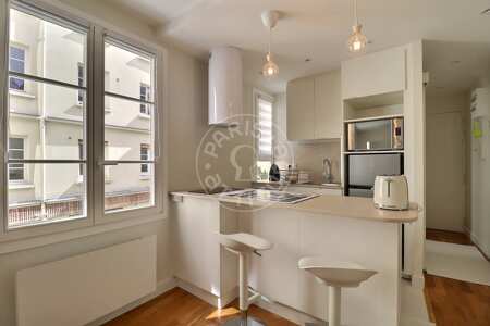 Kitchen Furnished apartment - 39m²  - 1 bedroom - Place Monge - Paris