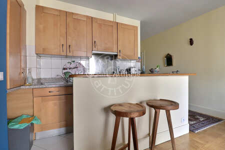 Kitchen Furnished studio - 39m²  - Mirabeau - Paris