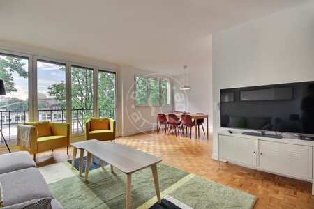 Living room Furnished apartment - 91m²  - 3 bedrooms - Mirabeau - Paris
