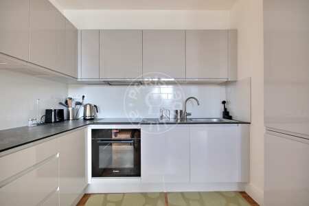 Kitchen Furnished apartment - 91m²  - 3 bedrooms - Mirabeau - Paris