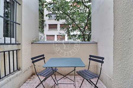 Terrace Furnished studio alcove - 28m²  - Rue de la Pompe - Paris