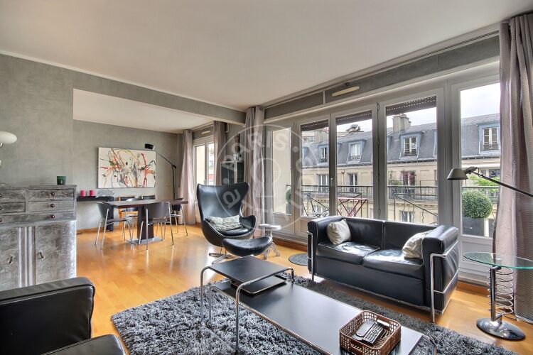 Living room - Furnished 2 bedrooms - Paris 75016 - 16872