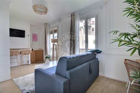 Wohnzimmer Möblierte studio - 23m²  - Jules Joffrin - Mairie du 18ème - Paris