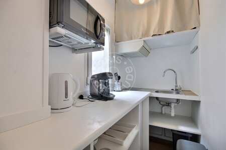 Küche Möblierte studio - 23m²  - Jules Joffrin - Mairie du 18ème - Paris