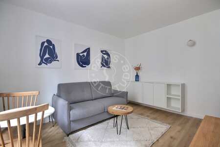 Salon Studio meublé - 18m²  - Oberkampf - Paris