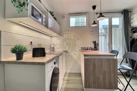 Cuisine Studio alcove meublé - 18m²  - Montsouris - Paris