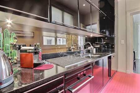 Cuisine Appartement meublé - 90m²  - 1 chambre - Notre-Dame de Lorette - Paris
