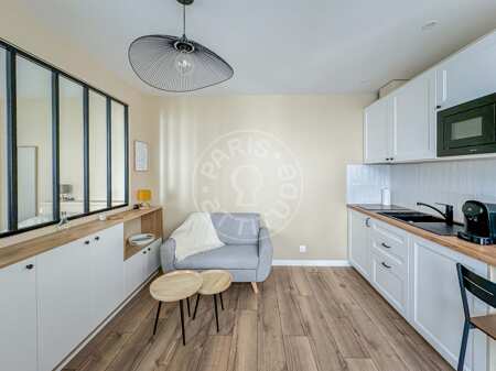 Living room Furnished apartment - 28m²  - 1 bedroom - Place Monge - Paris