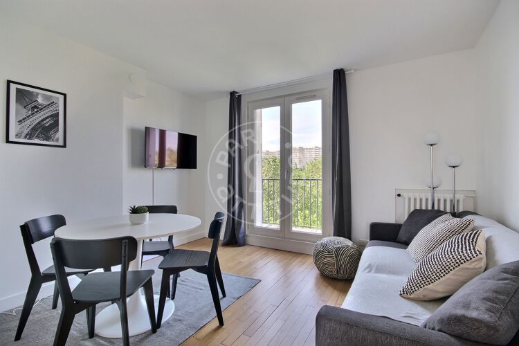 Living room - Furnished 2 bedrooms - Paris 75015 - 16917