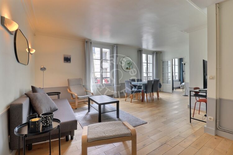Living room - Furnished 2 bedrooms - Levallois-Perret 92300 - 16919
