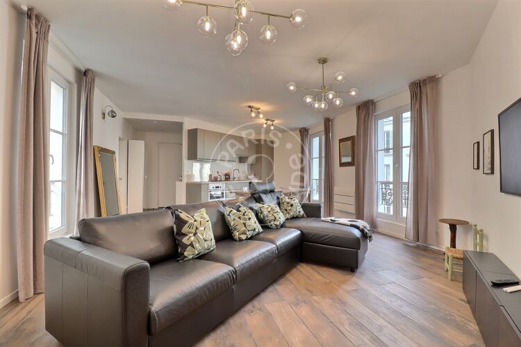 Living room - Furnished 2 bedrooms - Paris 75003 - 16921