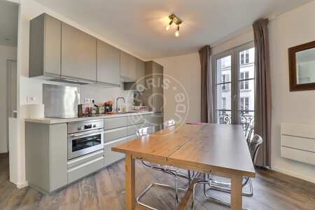 Cocina Piso amueblado - 78m²  - 2 dormitorios - Temple - París