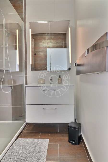 Badezimmer Möblierte wohnung - 87m²  - 3 Zimmer - Beaugrenelle - Paris